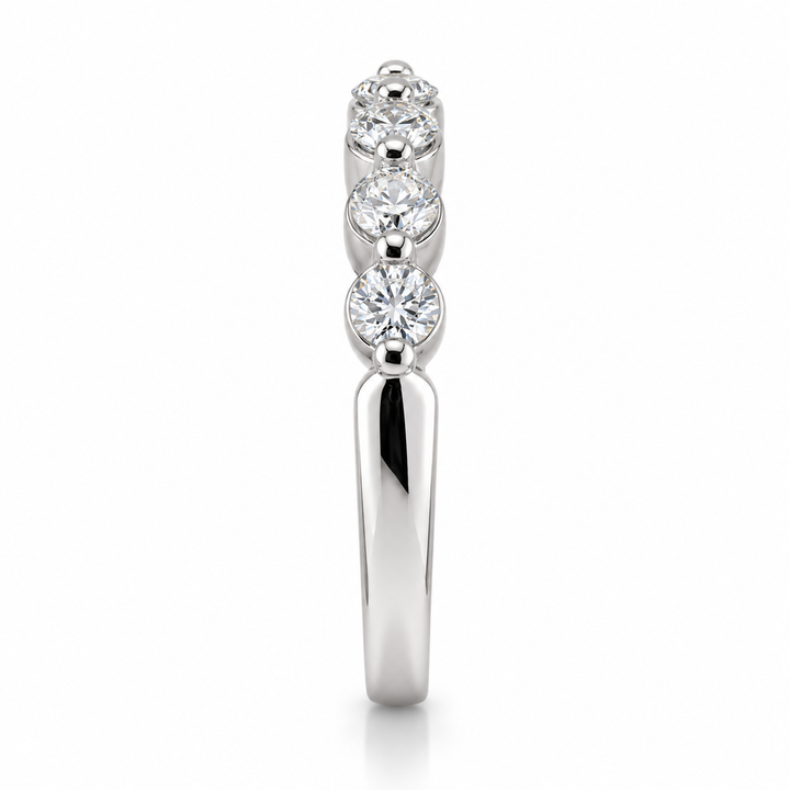14K White Gold Diamond Band ~ ½ Ct